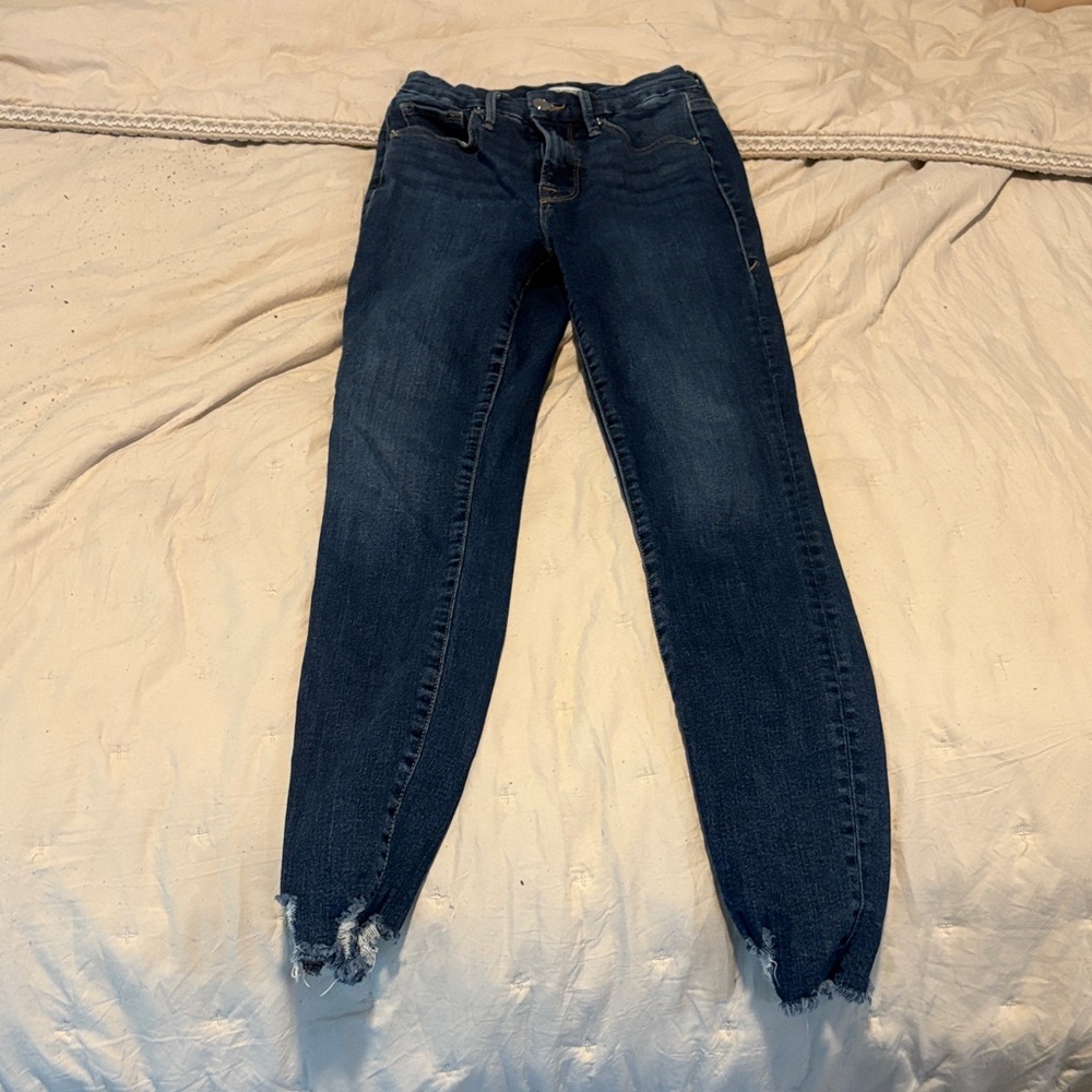 Good American Dark Blue Ankle Jeans